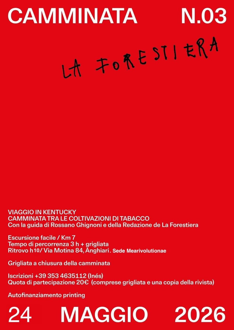 Locandina Camminata N.03 — Viaggio in Kentucky
